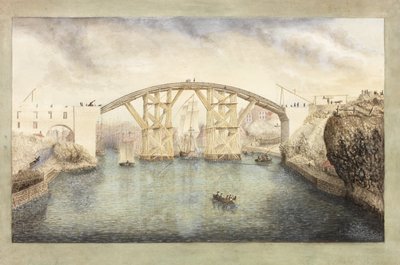 Erste Sunderland-Brücke im Bau von Unknown artist