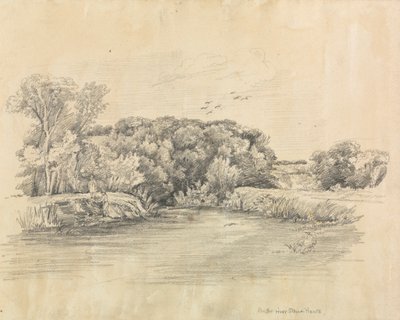Fischer am Fluss Stour von Unknown artist