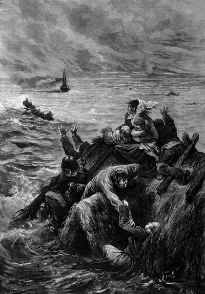 Überschwemmung von Dänemark im Jahr 1871 von Unknown artist