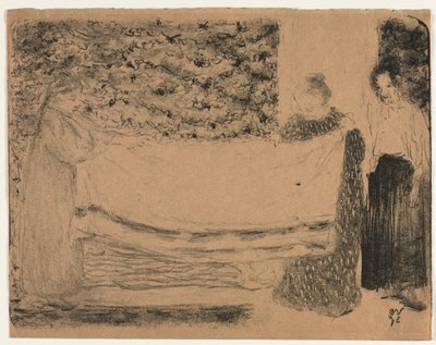 Das Leinen falten von Unknown artist
