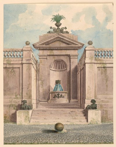 Brunnen in einer Nische von Unknown artist