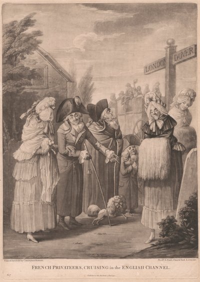 Französische Freibeuter, die im Ärmelkanal kreuzen von Unknown artist