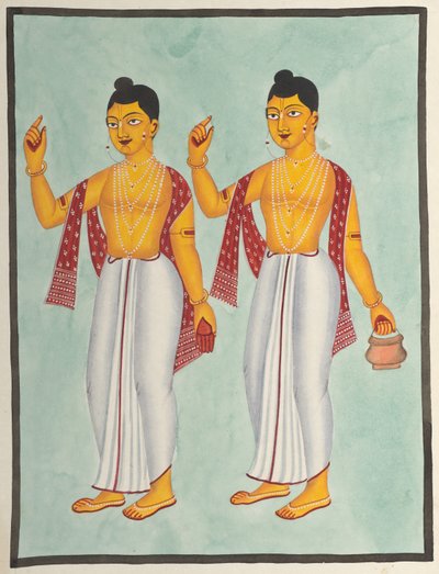 Gaur und Nitai von Unknown artist