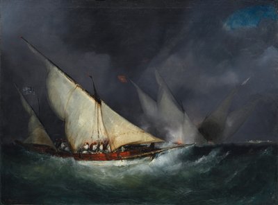 Griechische Piraten greifen ein türkisches Schiff an von Unknown artist