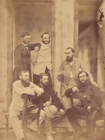 Gruppenporträt von Militärs, Indien von Unknown artist