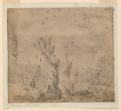 Hafenszene von Unknown artist