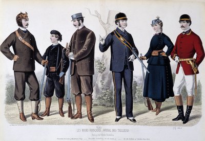 Jagdausrüstungen, „Le Journal des tailors“ von Unknown artist