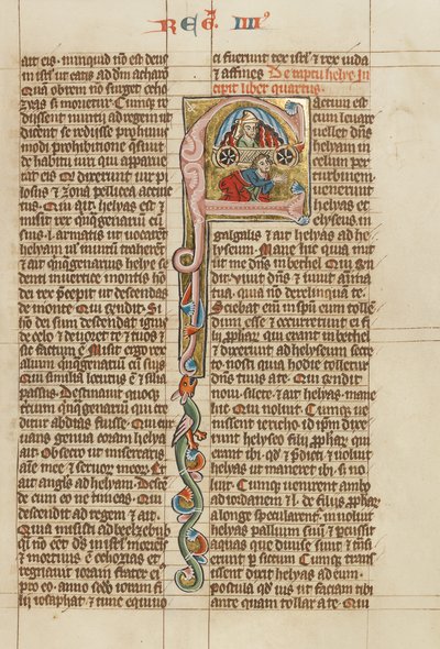 Initiale F: Die Himmelfahrt des Elija von Unknown artist