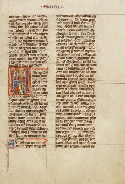 Initiale H: Moses spricht zu den Israeliten von Unknown artist