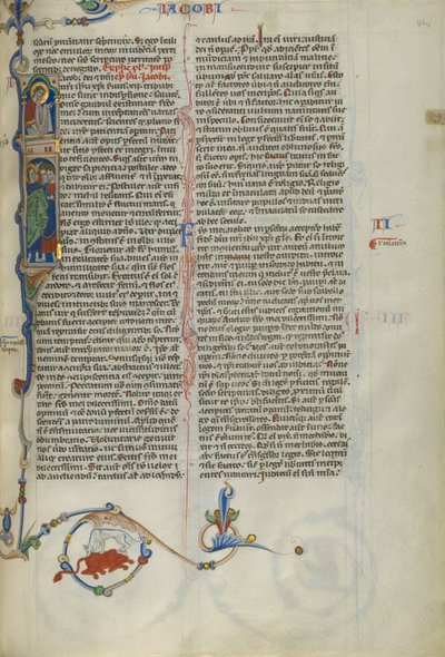 Initiale I: Heiliger Jakobus mit Christus darüber von Unknown artist