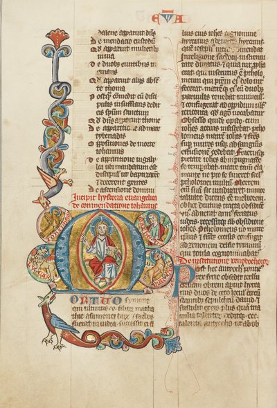 Initiale M: Christus in Majestät von Unknown artist
