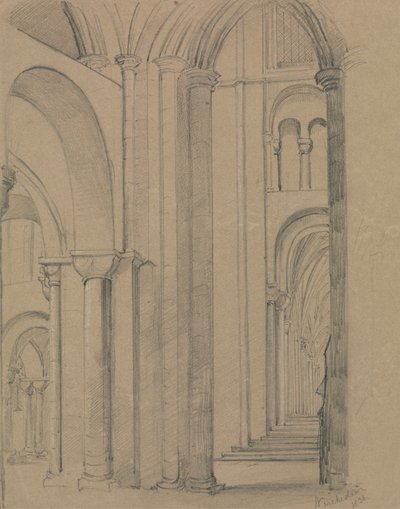 Innenraum der Kathedrale von Winchester von Unknown artist