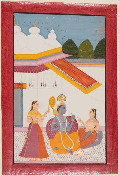 Krishna unter einem Baldachin von Unknown artist