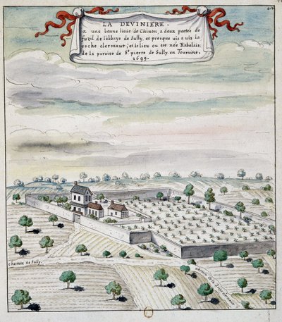La Devinière (1699), Geburtsort von Rabelais von Unknown artist