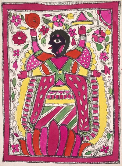 Große, vielarmige Figur, die nach links schaut von Unknown artist