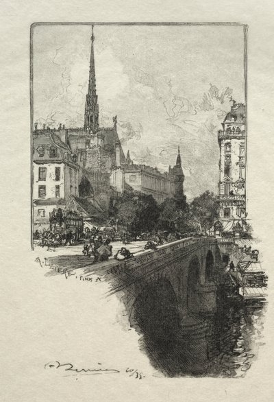 Die Brücke St. Michel von Unknown artist