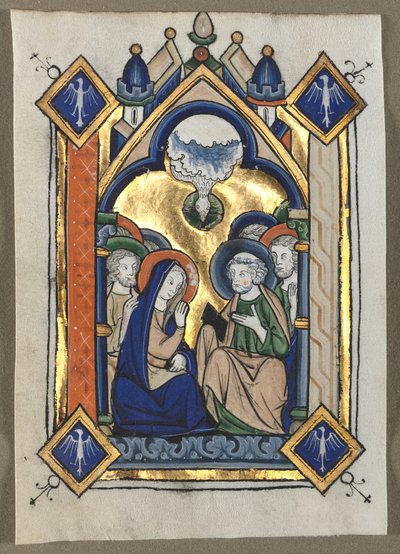 Blatt aus einem Psalter: Pfingsten von Unknown artist