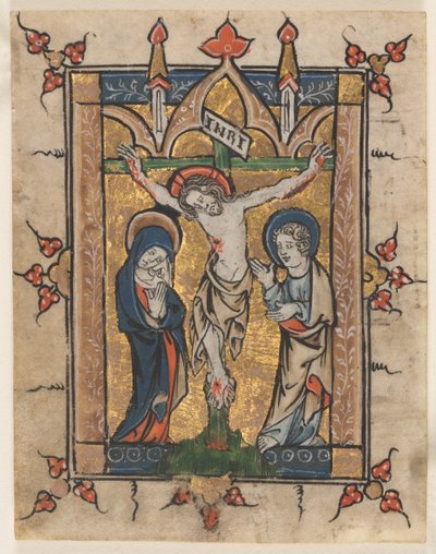 Blatt aus einem Psalter: Die Kreuzigung von Unknown artist