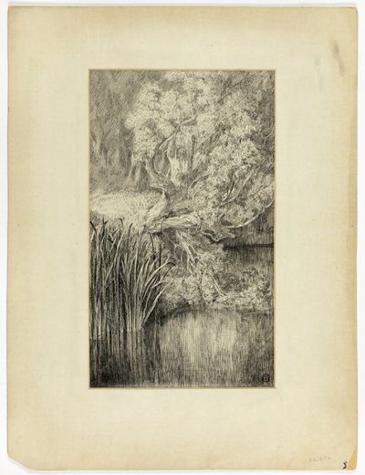 Kleiner Teich im Wald von Unknown artist