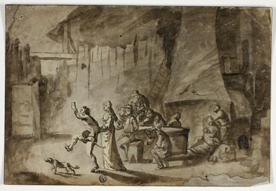 Männer und Frauen in der Taverne von Unknown artist