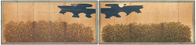 Millet-Felder unter Sonne und Mond von Unknown artist