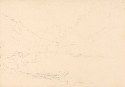 Gebirgslandschaft und See von Unknown artist