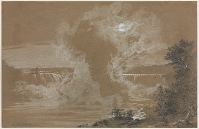 Niagarafälle bei Mondschein von Unknown artist