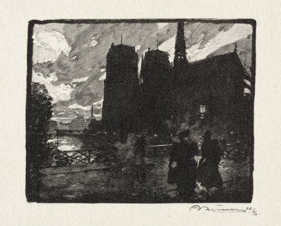Notre Dame, der Abend von Unknown artist