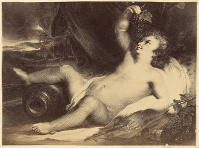 [Gemälde eines Kindes, das Trauben isst] von Unknown artist