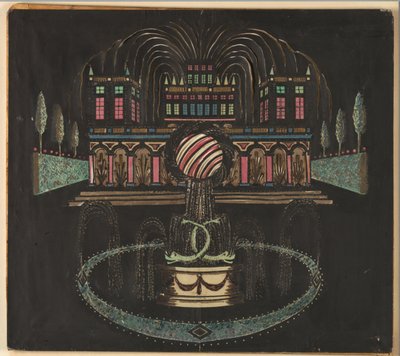 Palast und Brunnen von Unknown artist