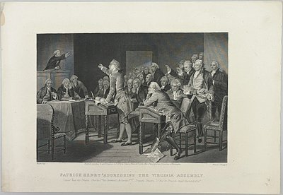 Patrick Henry spricht zur Virginia-Versammlung von Unknown artist