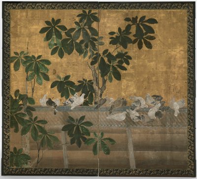 Tauben und Rhododendren von Unknown artist