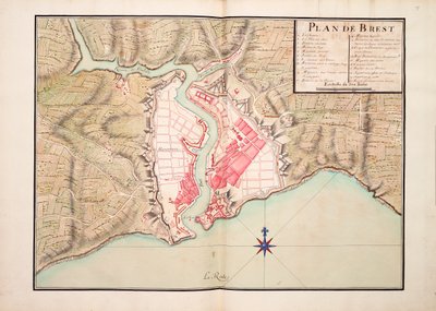 Plan von Brest von Unknown artist