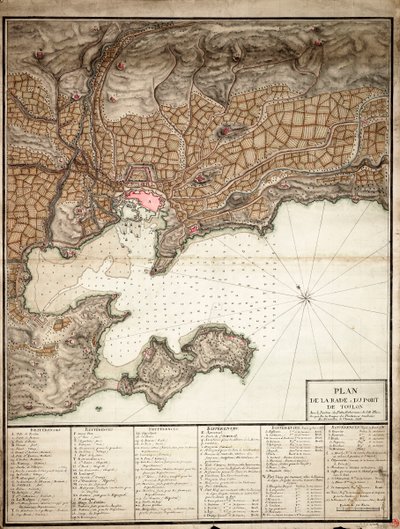 Plan von Toulon von Unknown artist