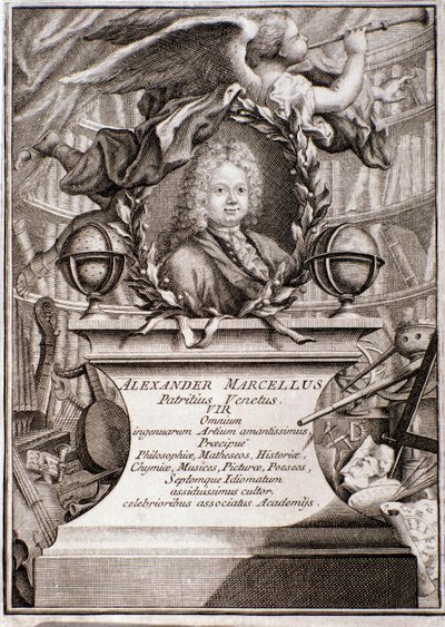 Porträt von Alessandro Marcello (Stich) von Unknown artist
