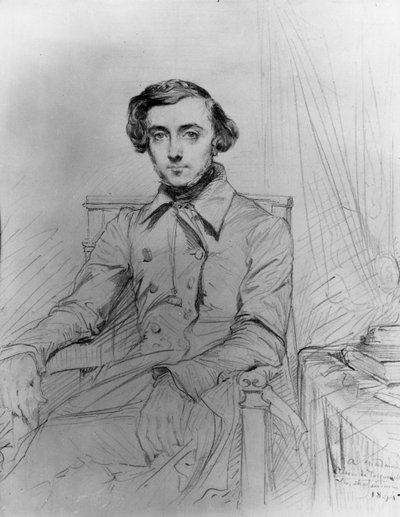 Porträt von Alexis de Tocqueville (1805-1859) von Unknown artist