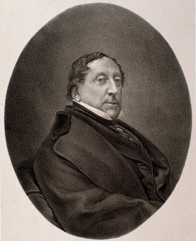 Porträt von Gioacchino Rossini (Gravur) von Unknown artist