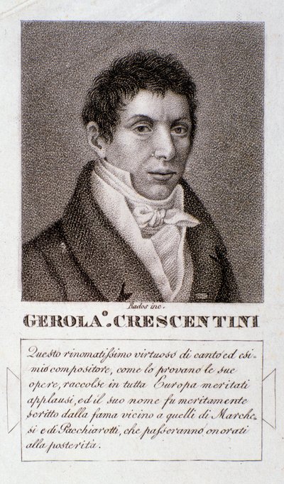 Porträt von Girolamo Crescentini von Unknown artist