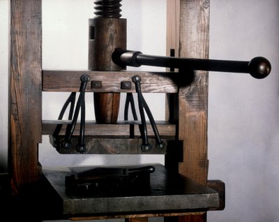 Druckerpresse von Johannes Gensfleisch Gutenberg (1400-1468) von Unknown artist