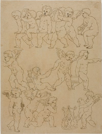 Putti bei der Arbeit von Unknown artist