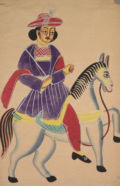 Raja reitet ein Pferd von Unknown artist