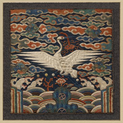Rangabzeichen mit Einzelkranichmotiv von Unknown artist