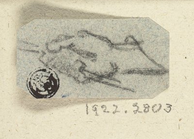 Rechte Hand, die ein Objekt umklammert von Unknown artist