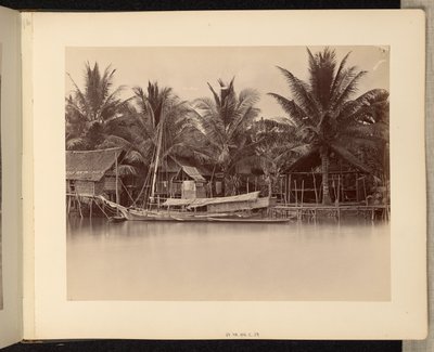 Flusswohnungen und Boote von Unknown artist