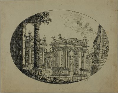 Römische Gebäude von Unknown artist