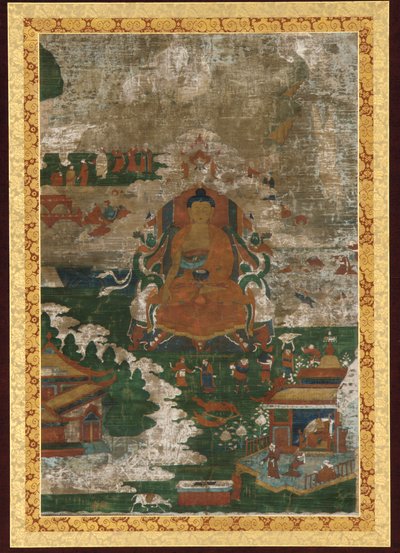 Sakyamuni auf dem Thron; und biografische Szenen von Unknown artist