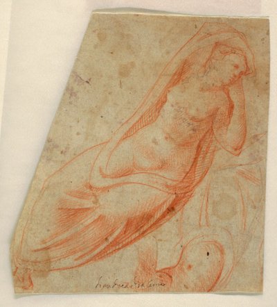 Halbbekleidete weibliche Figur von Unknown artist