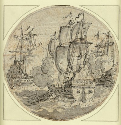 Schiff unter Segeln von Unknown artist