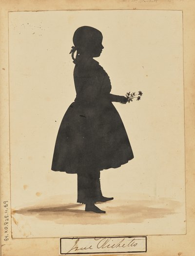 Silhouette eines Mädchens von Unknown artist