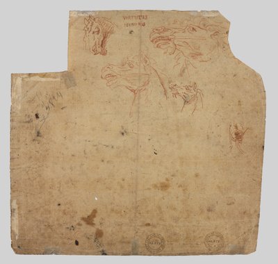 Skizzen von Pferden (verso) von Unknown artist